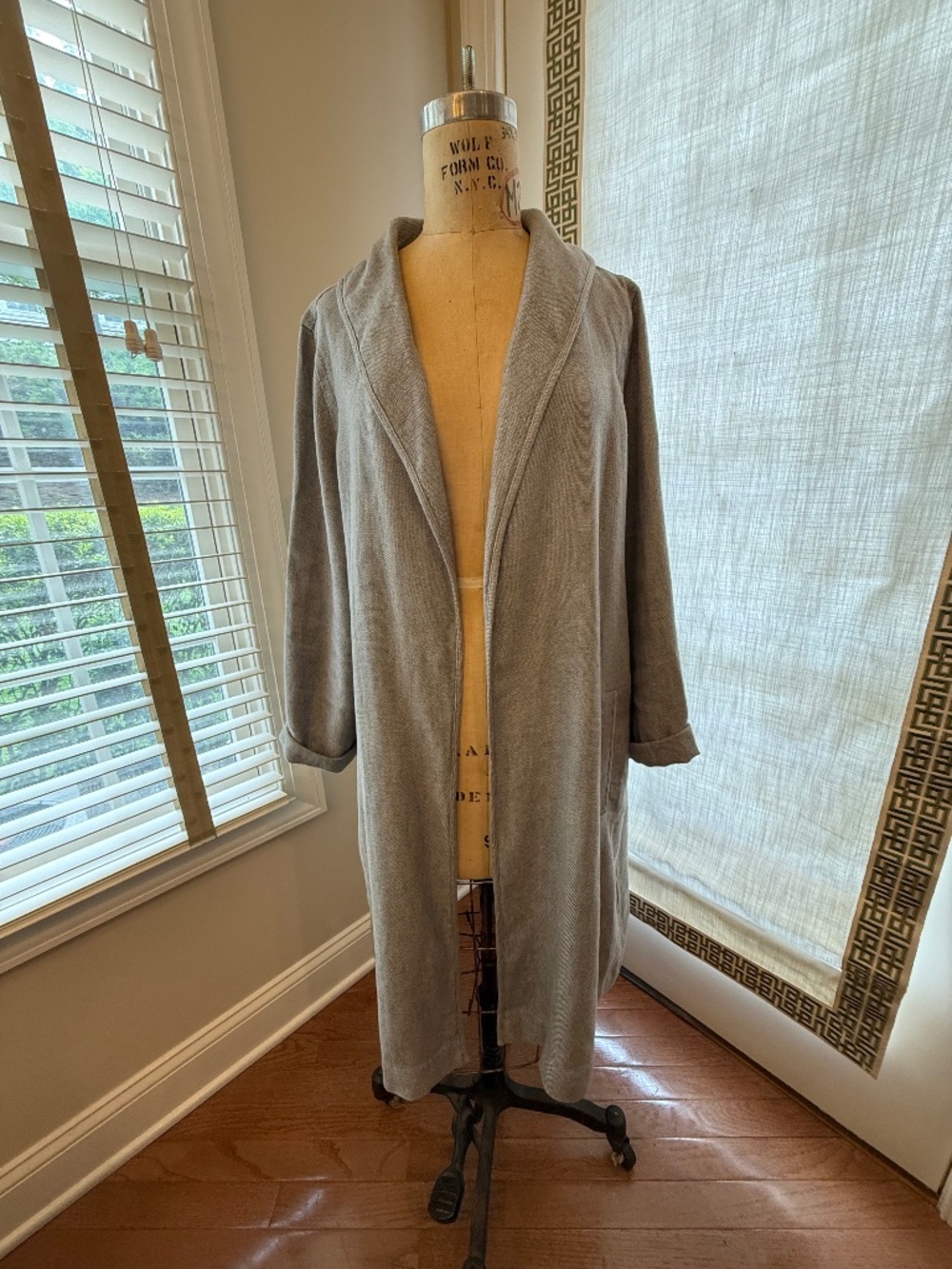 Eileen Fisher Oversized 100% Organic Linen Duster/Topper  Size L